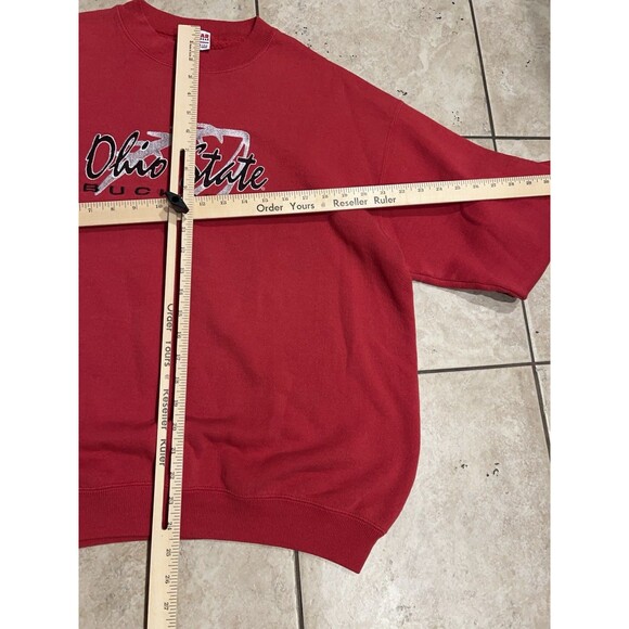 Vintage Ohio State Buckeyes Sweater Mens L Red B Wear Sweatshirt Embroidered USA - Picture 5 of 8